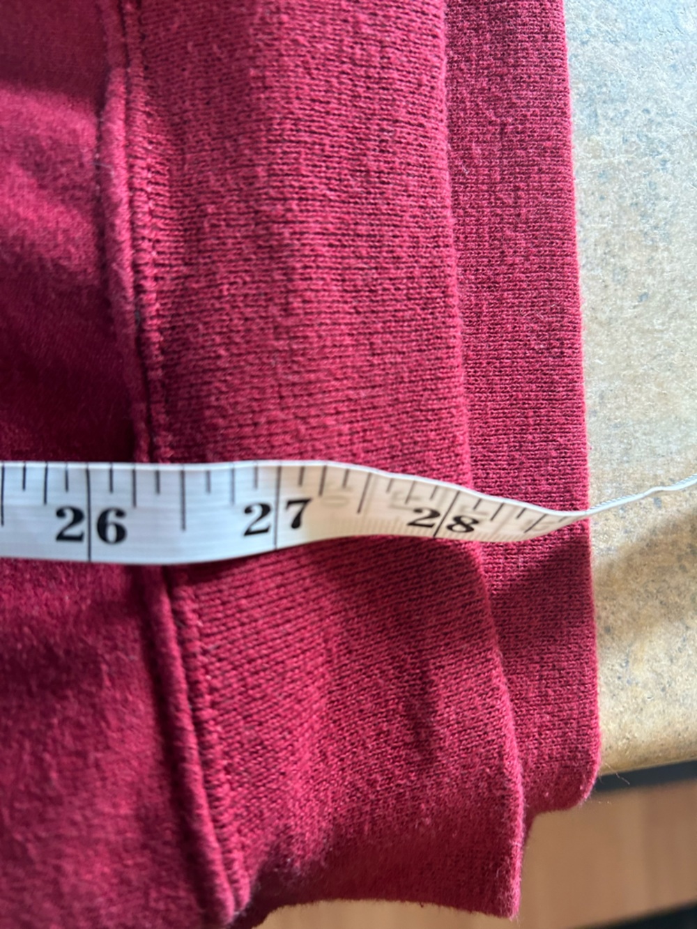 Red oversized fleece pullover sweatshirt - Picture 9 of 10